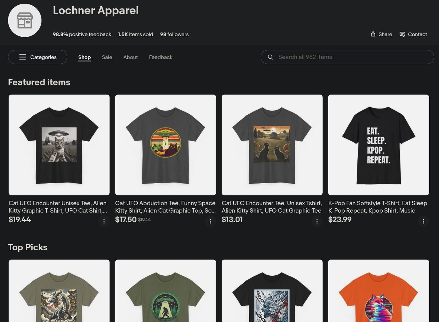 Lochner Apparel AI-generated T-shirt design on a model